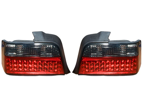 Bmw E36  Komple Stop Set; (Kristal Kırmızı, Ledli) Füme Sinyal -Sedan- 1991-98