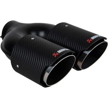 EGZOZ UCU AKRAPOVİC 90MM ÇİFT ÇIKIŞ  SOL FUL SİYAH (AÇILI)