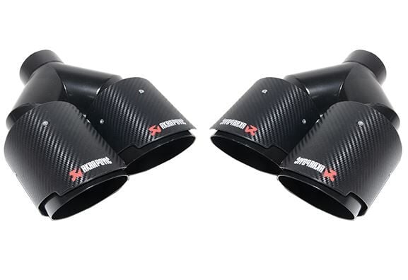 EGZOZ UCU AKRAPOVİC 90MM ÇİFT ÇIKIŞ  SİYAH (EŞİT) AÇILI KESİM