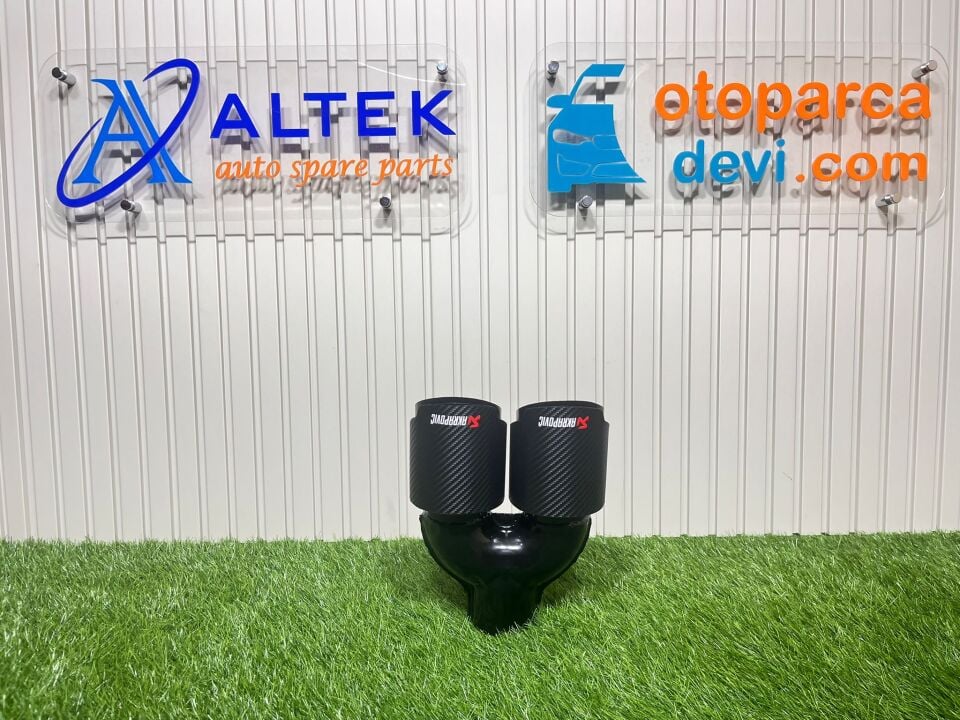 EGZOZ UCU AKRAPOVİC 90MM ÇİFT ÇIKIŞ  SİYAH (EŞİT) AÇILI KESİM