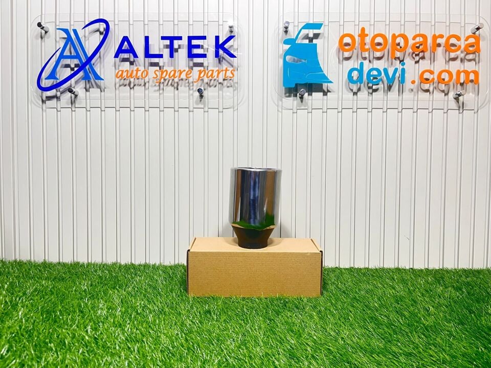 EGZOZ UCU 100MM TEK ÇIKIŞ KROM DÜZ KESİM