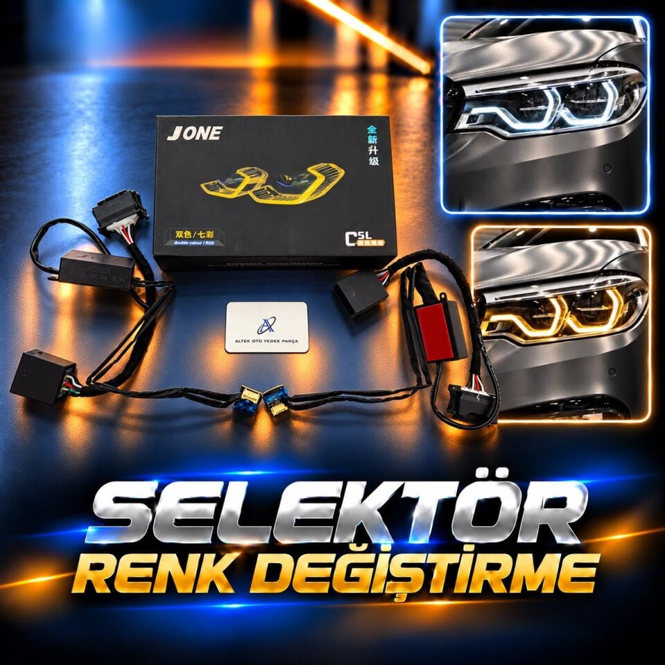 G30 AHL LED  FAR MODÜLÜ DRL SET  SELEKTÖR SARI-BEYAZ