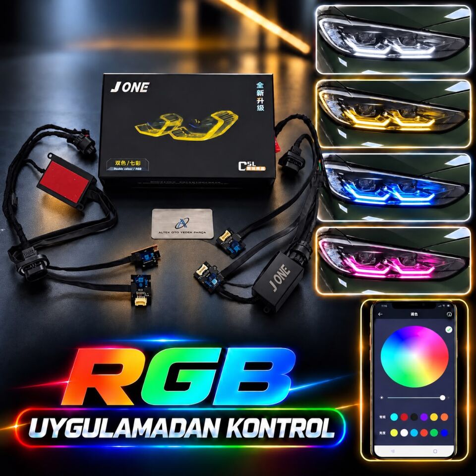 G22 LED FAR MODÜLÜ DRL SET   RGB