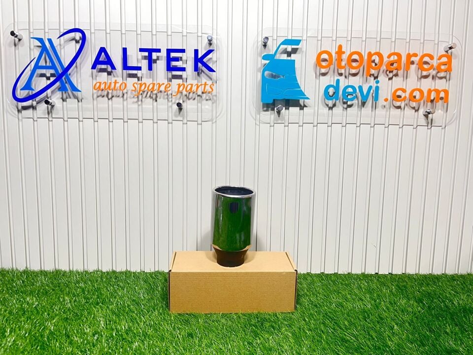 EGZOZ UCU 90MM TEK ÇIKIŞ KROM DÜZ KESİM