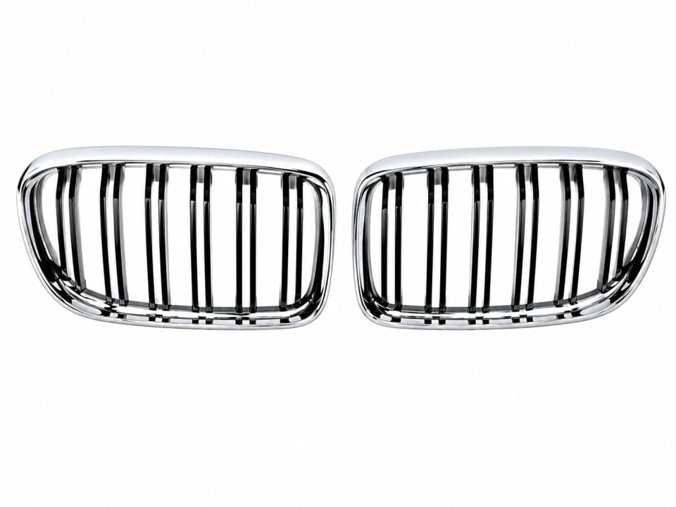 E90 LCI Panjur Krom Siyah Çift Çıtalı 08-11